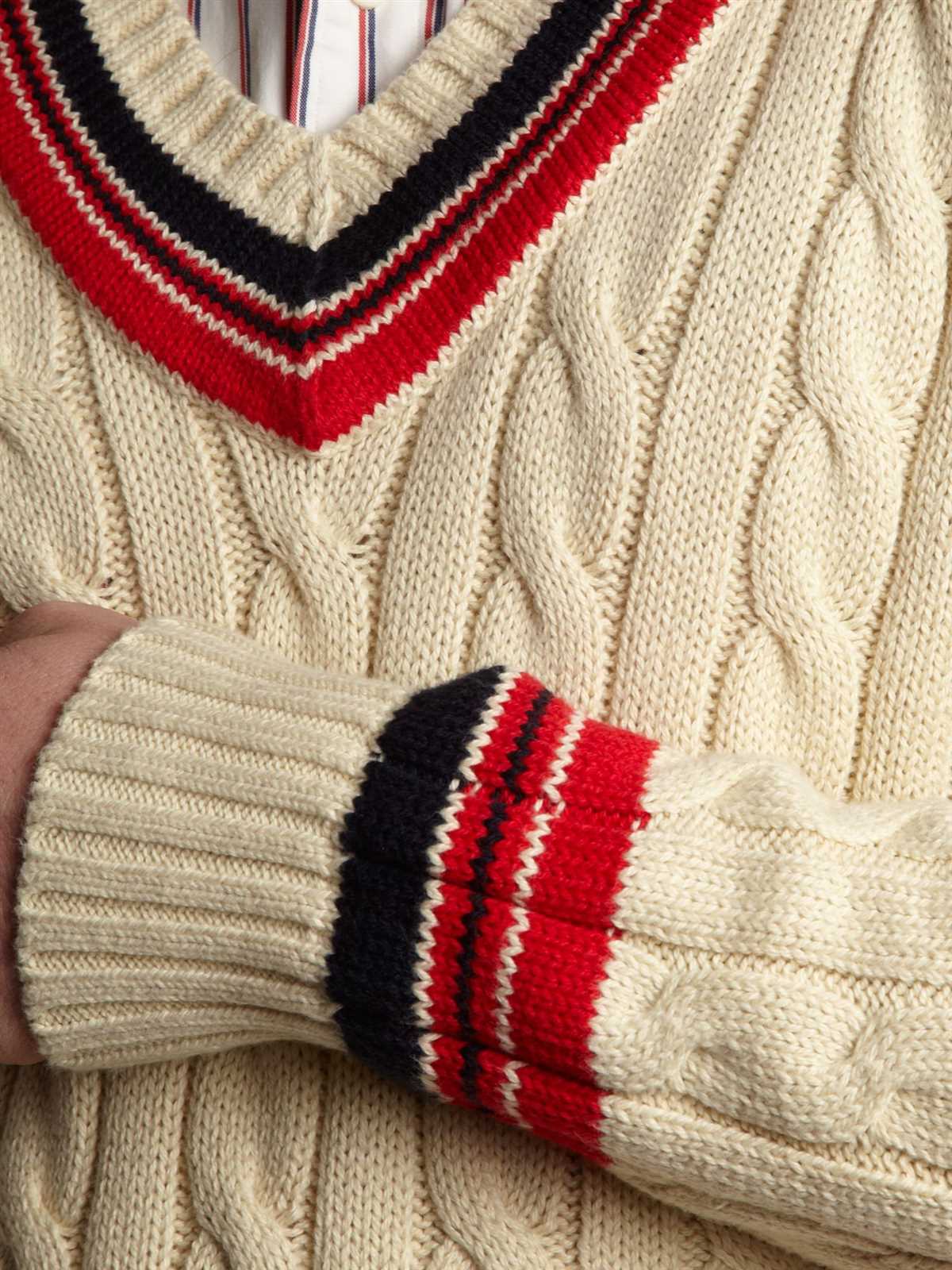 Polo neck knitting pattern