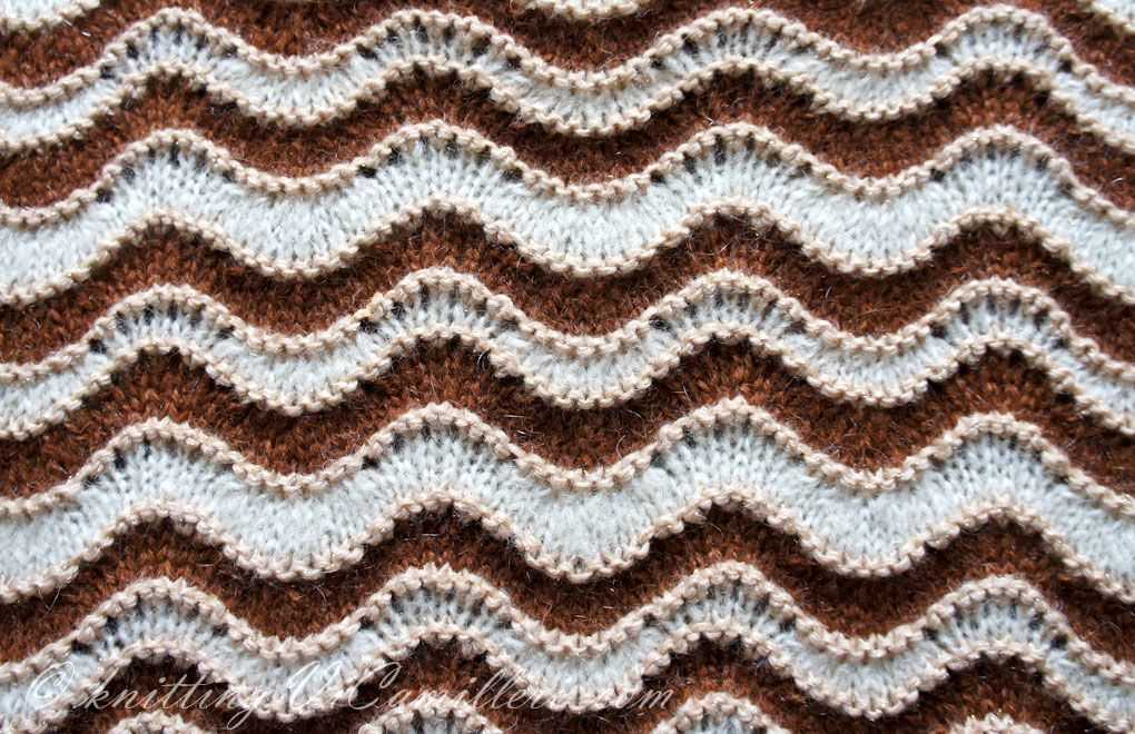Print of the wave knitting pattern