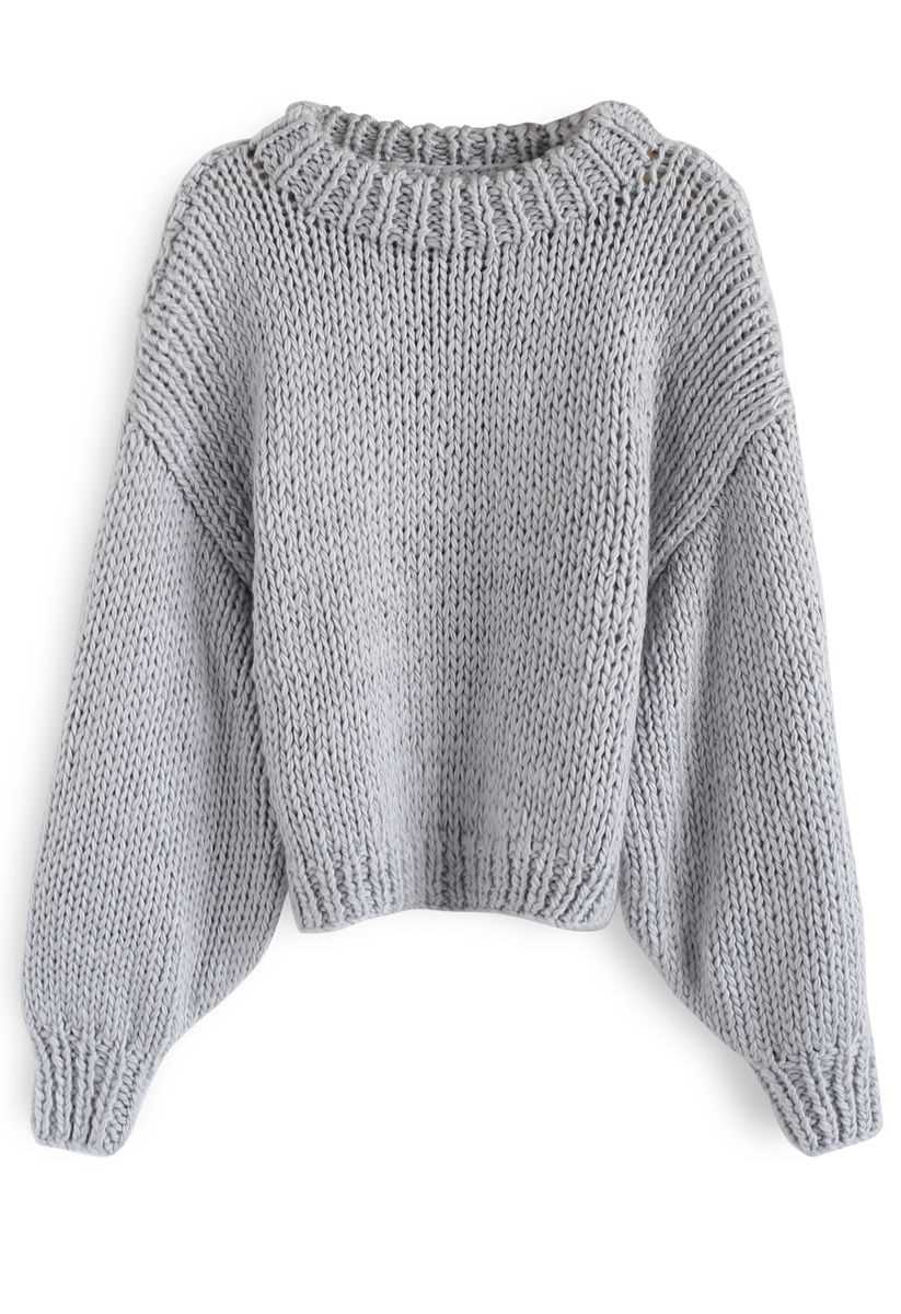 Puff sleeve knit pattern