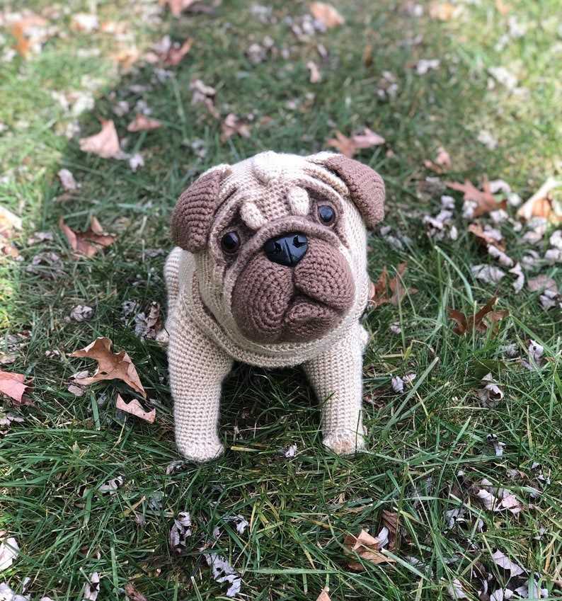 Pug dog knitting pattern