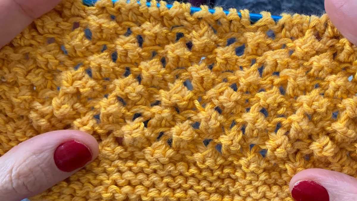 Raspberry stitch knitting pattern