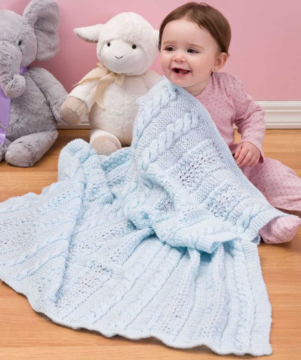 Red heart free knitting patterns for baby blankets
