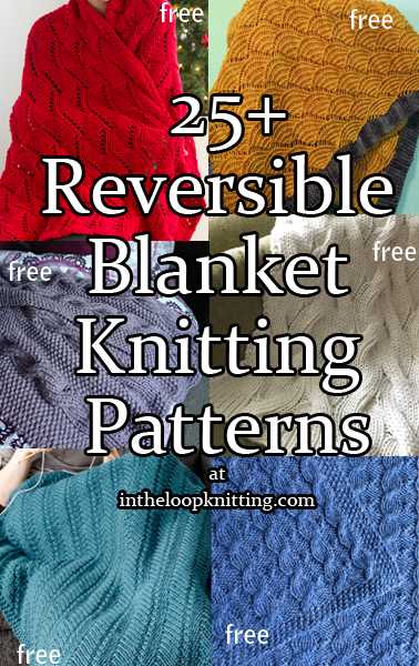 Reversible blanket knitting pattern