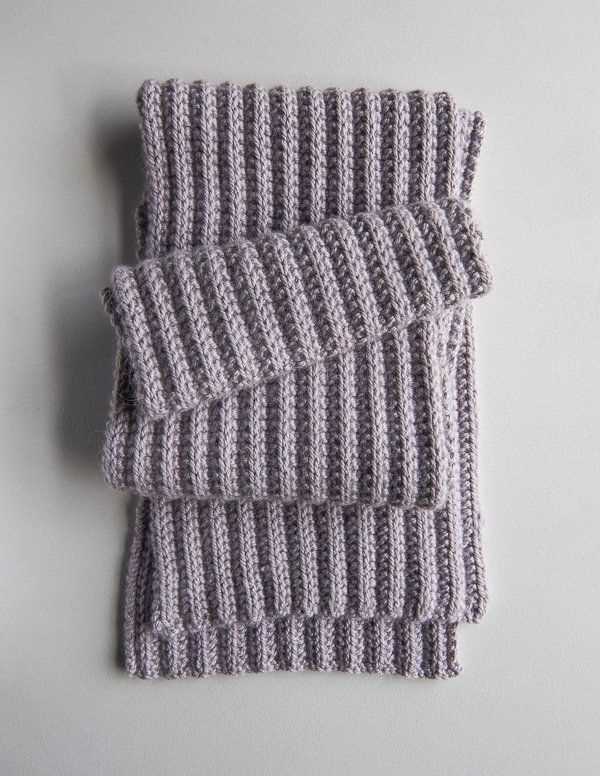 Ribbed scarf knitting pattern