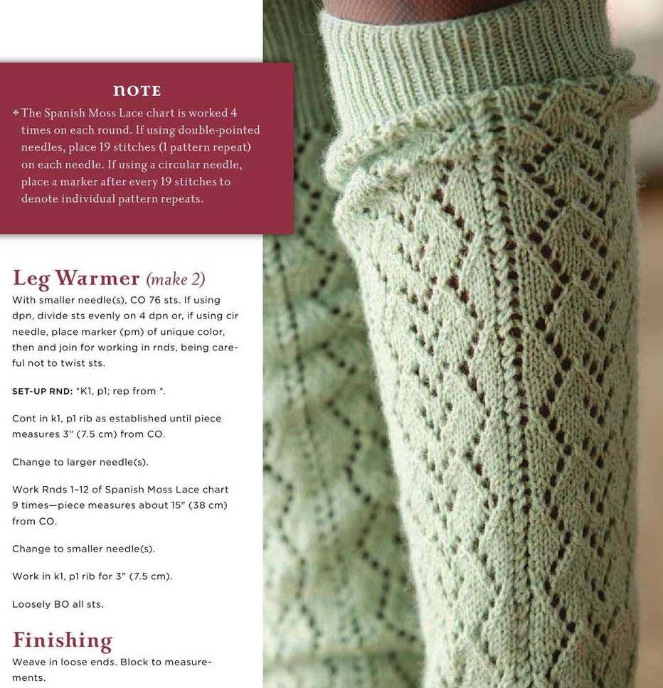 Ribbed leg warmers knitting pattern
