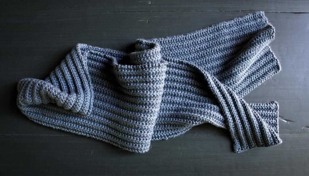 Ribbed scarf knitting pattern free