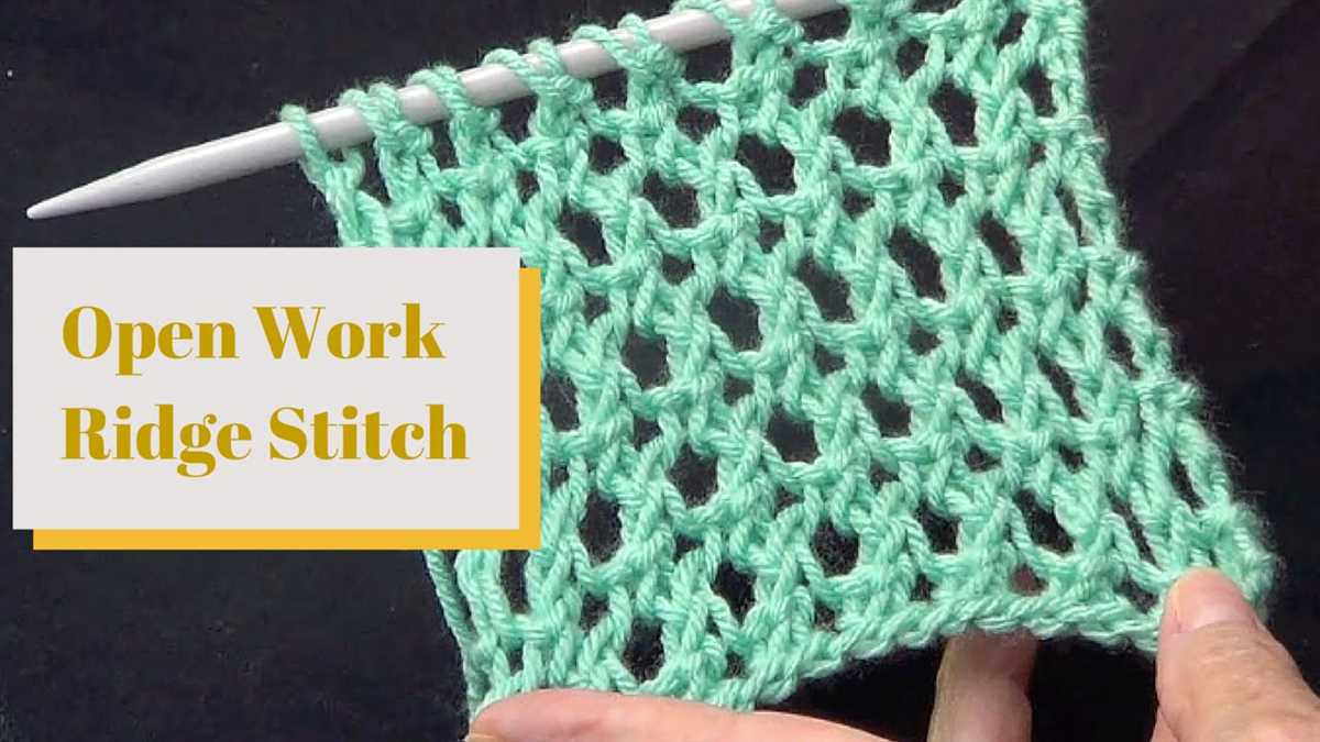 Ridge pattern knitting