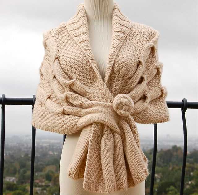 Ruana wrap knitting pattern