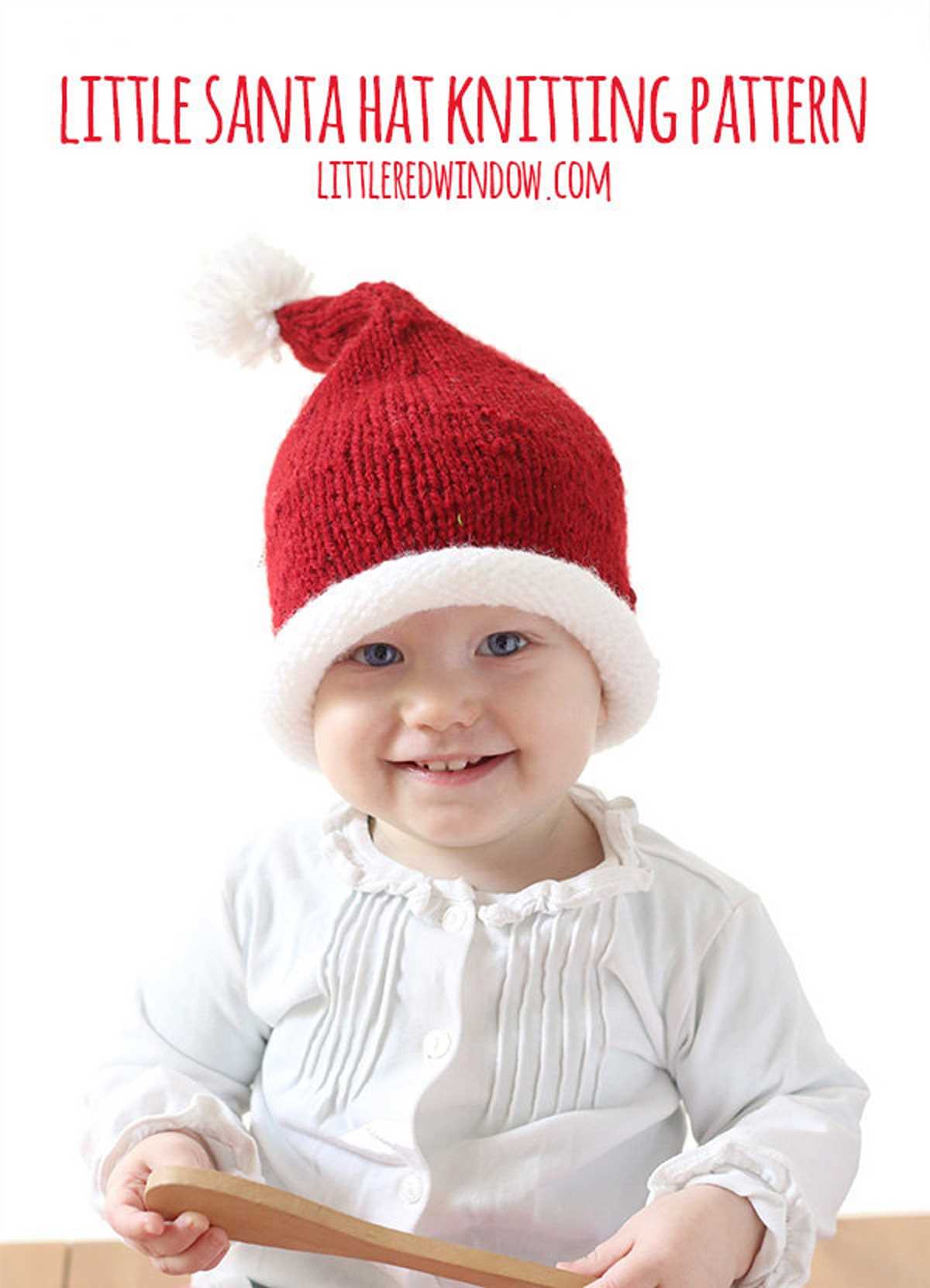 Santa hat knit pattern for infant