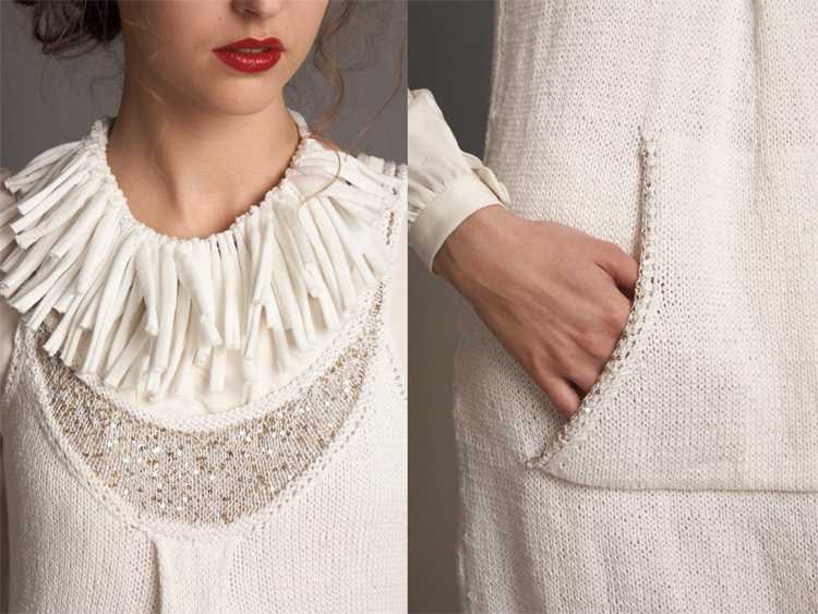 Scoop neck knitting pattern