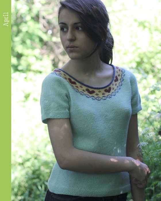 Scoop neck knitting pattern