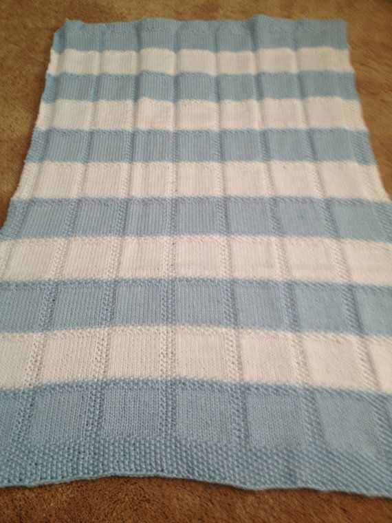 Seed stitch knit blanket pattern