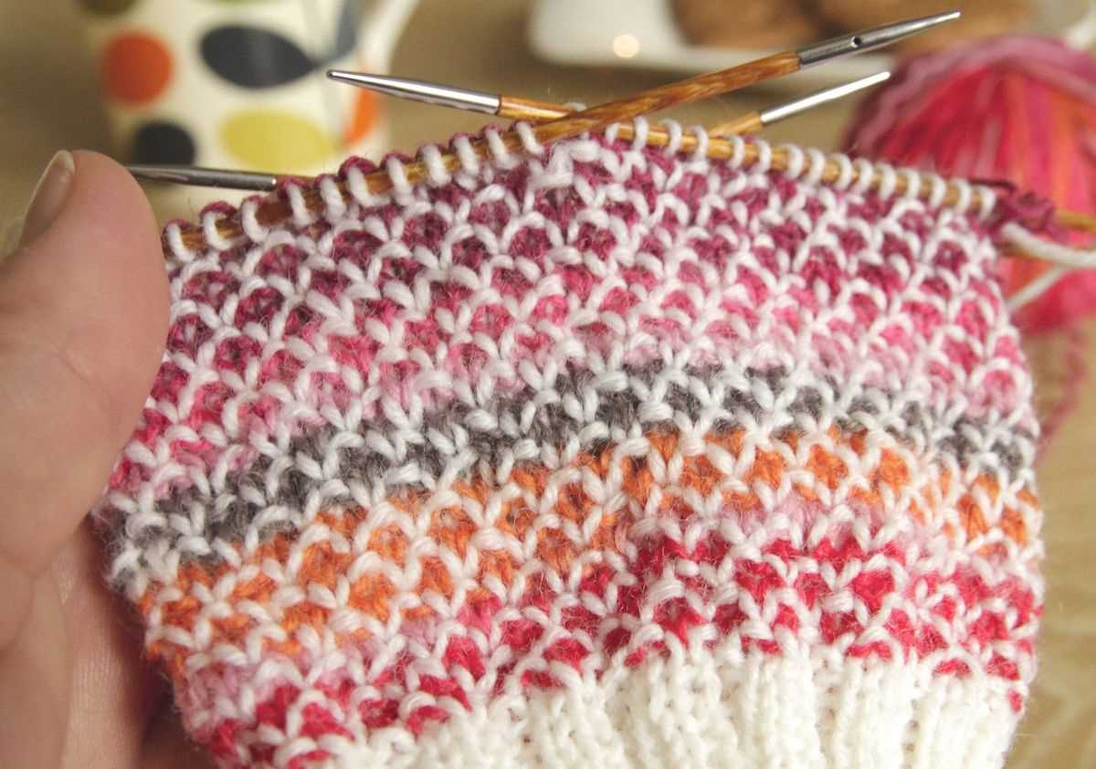 Seed pattern in knitting