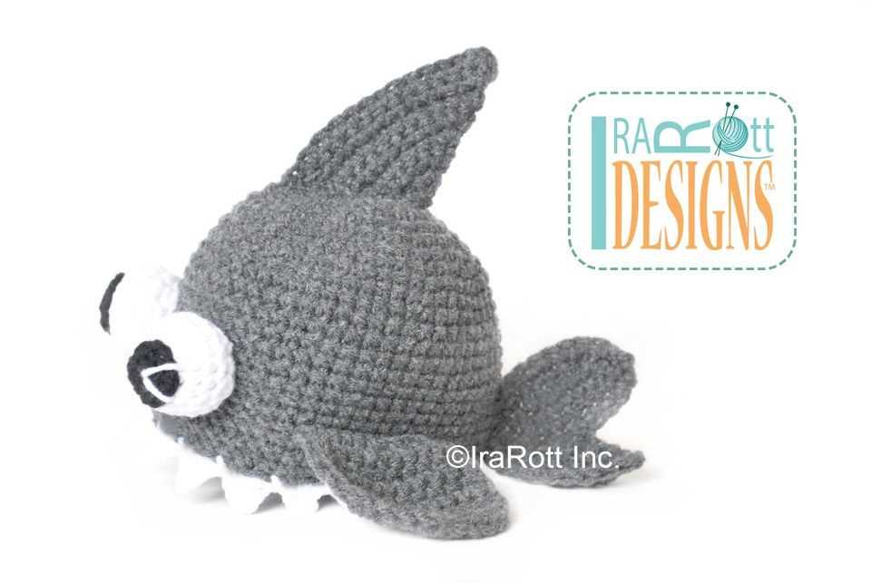 Shark hat knitting pattern free