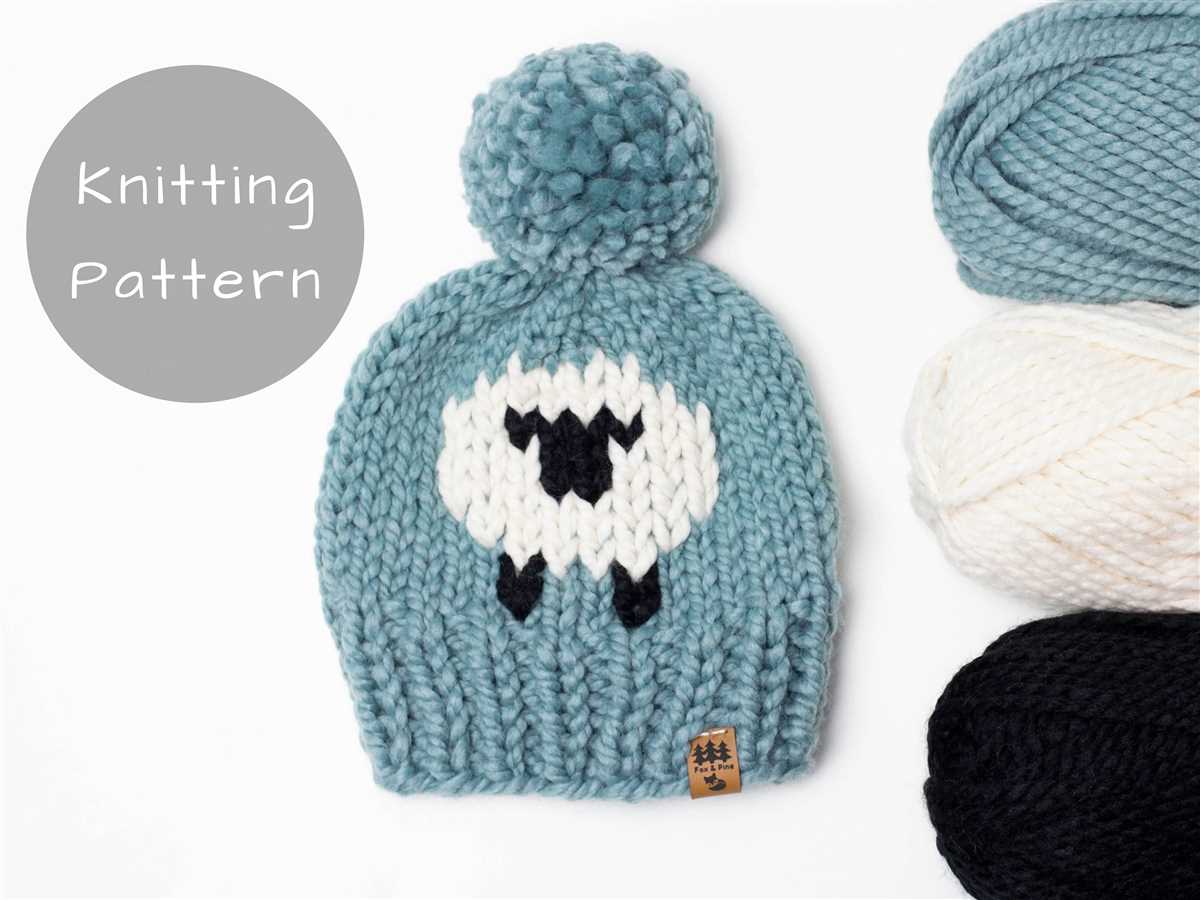 Sheep hat knitting pattern