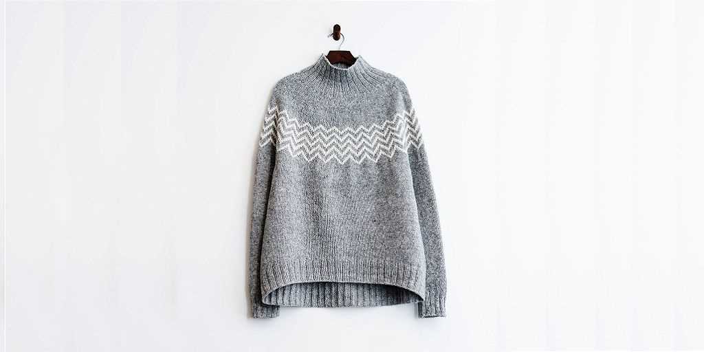 Side to side knit sweater pattern