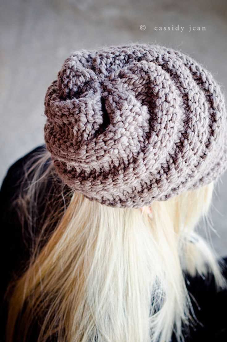 Simple hat pattern knitting