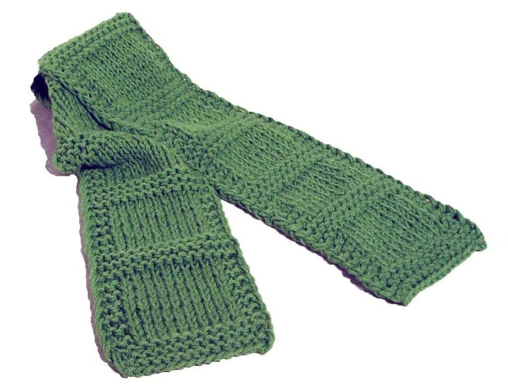 Simple scarf knit pattern