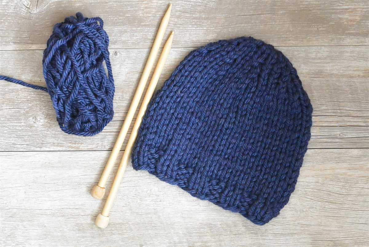 Simple ribbed knit hat pattern