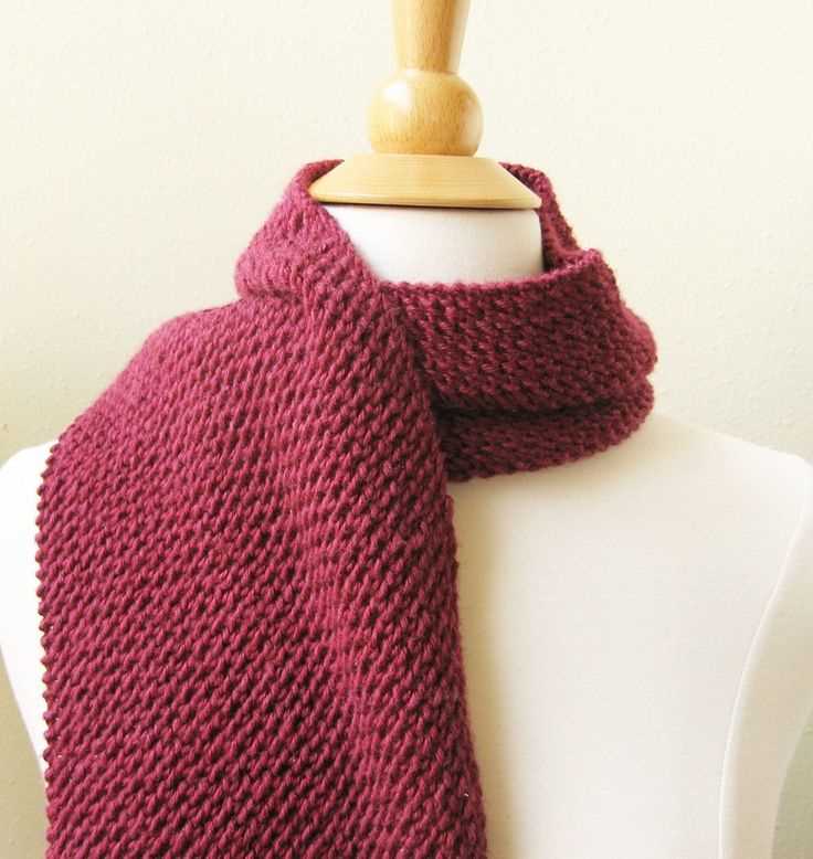 Simple scarf knit pattern