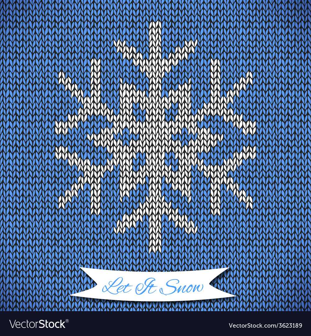 Simple snowflake knitting pattern