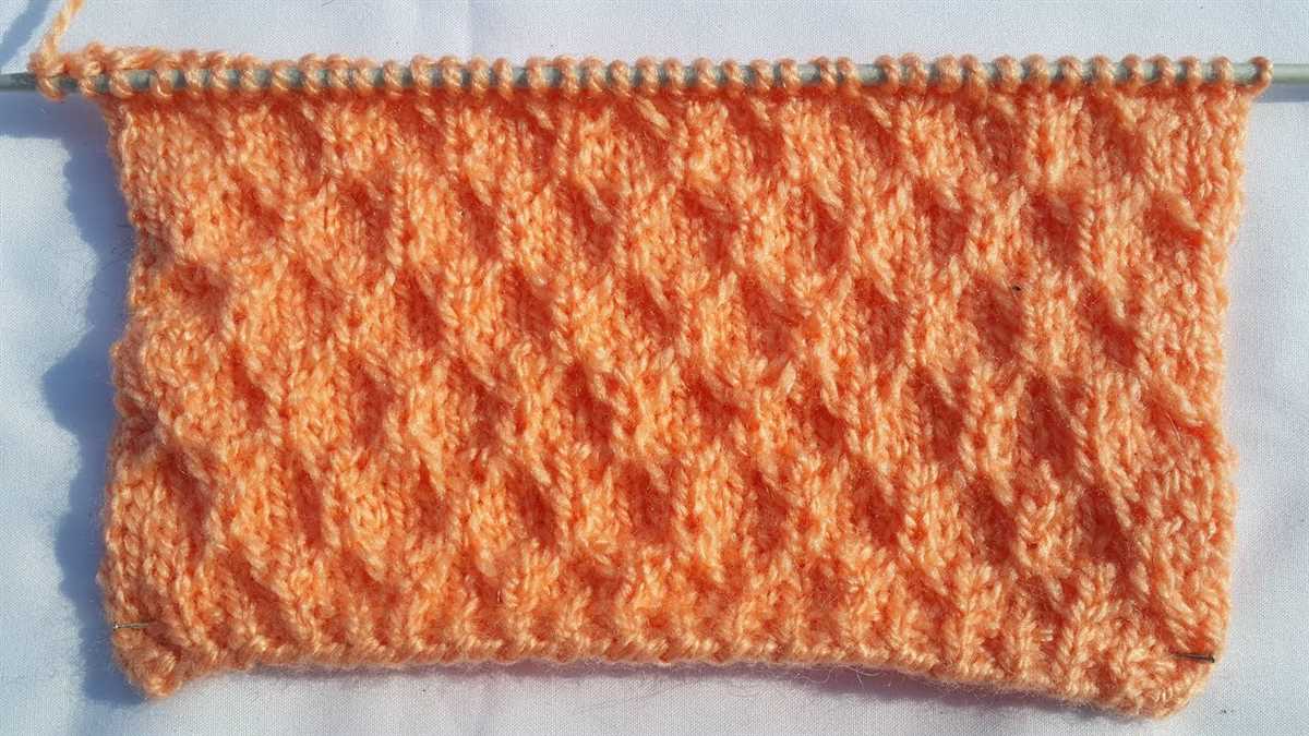 Slip stitch honeycomb knitting pattern