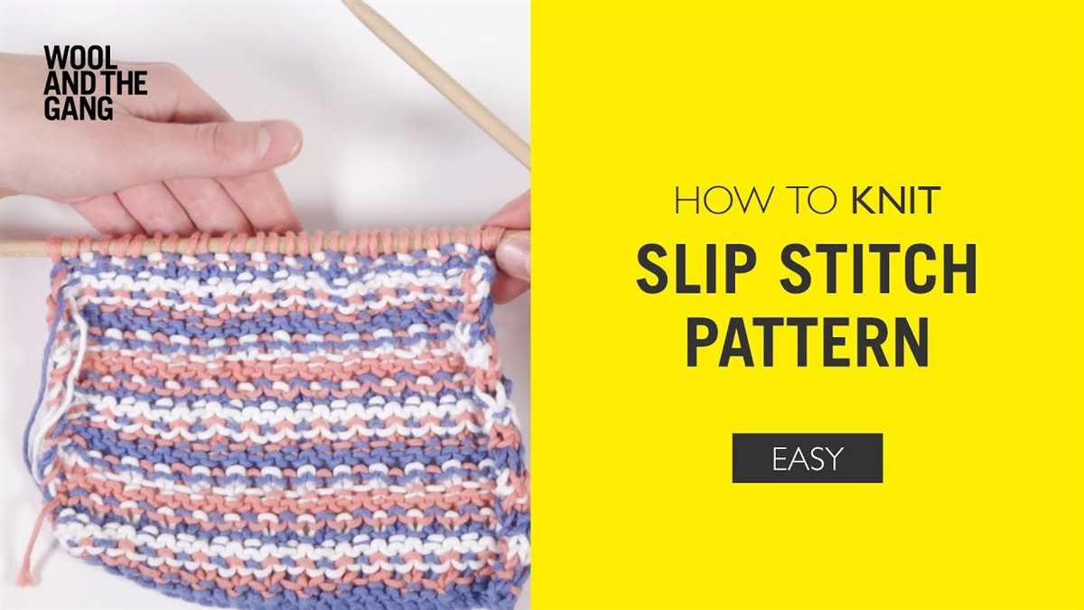 Slip stitch knit hat pattern