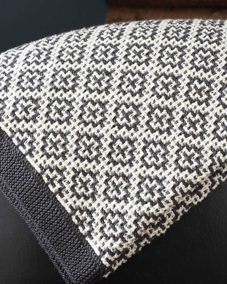 Slip stitch knit blanket pattern