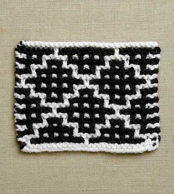 Slip stitch knit blanket pattern