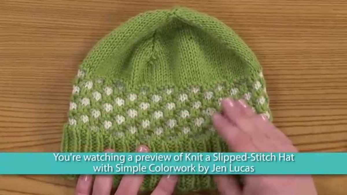Create a Cozy Knit Hat with Slip Stitch Pattern Slip stitch knit hat pattern