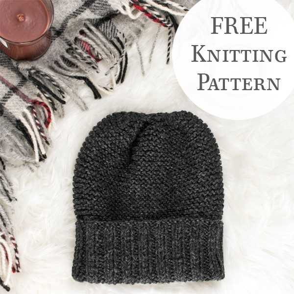 Slouchy hat knitting pattern straight needles