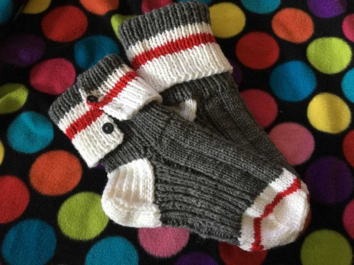 Sock monkey slippers knitting pattern free