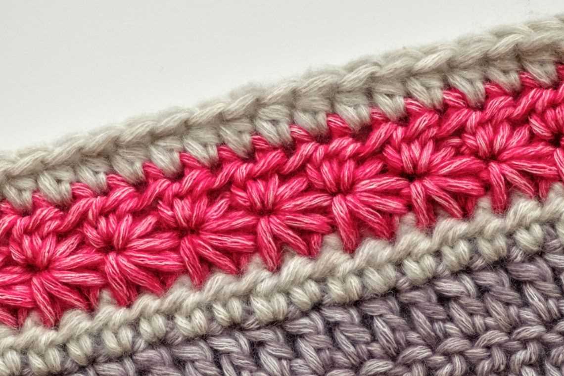 Star stitch scarf knitting pattern
