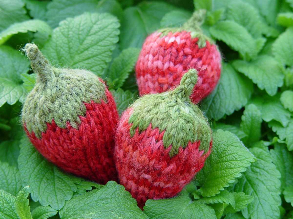 Strawberry knit pattern