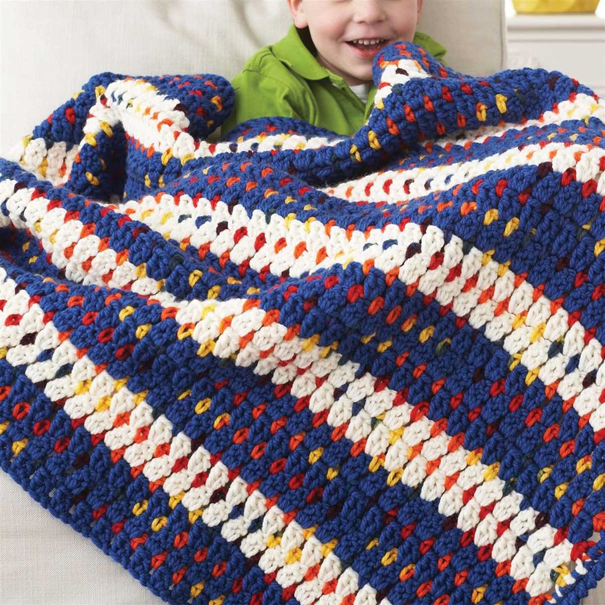 Striped blanket knitting pattern free