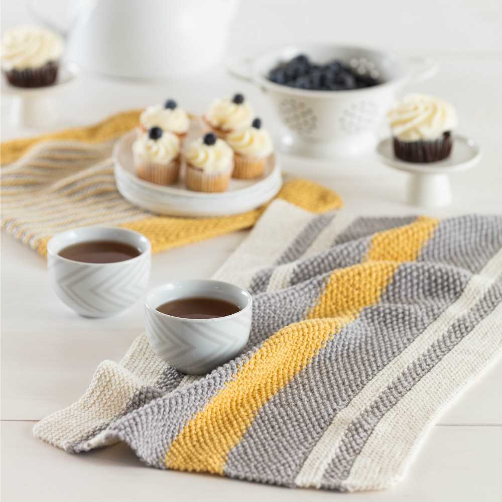 Striped dishcloth knit pattern