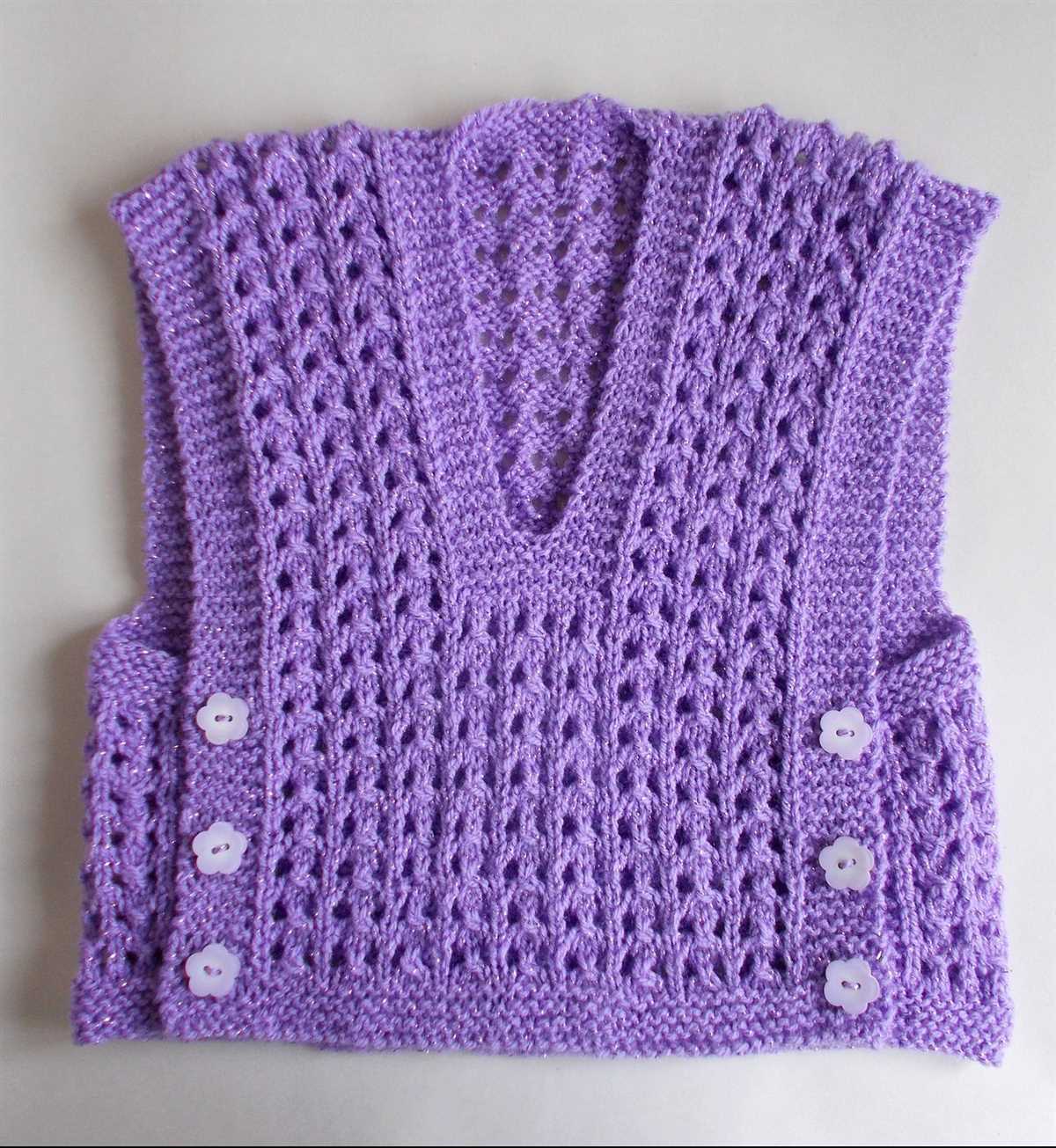 Summer vest knitting pattern