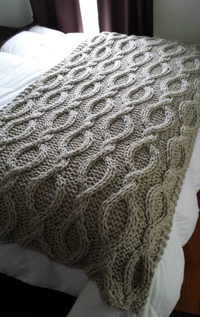 Super bulky yarn knit blanket pattern
