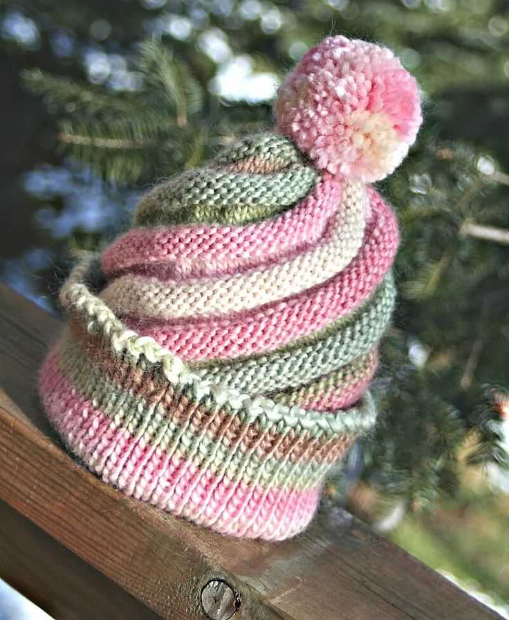 Swirl knit hat pattern