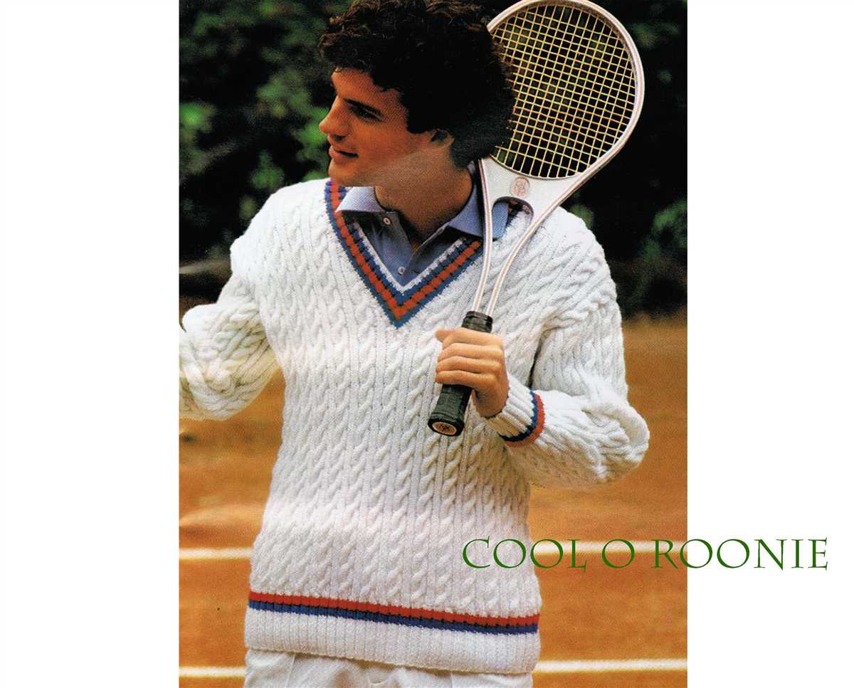 Tennis sweater knitting pattern
