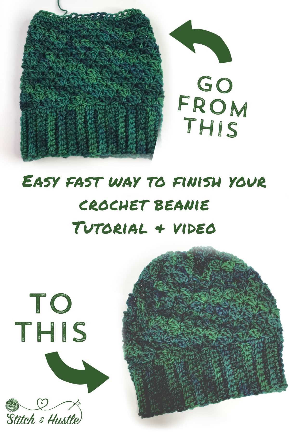 Top down beanie knitting pattern