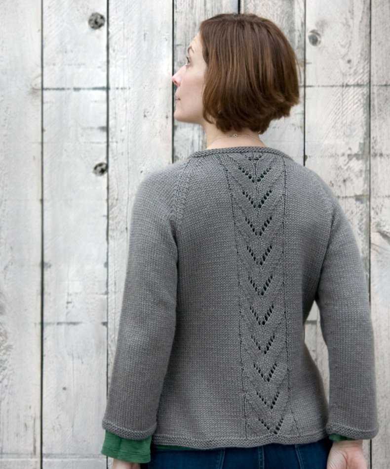 Top down raglan cardigan knitting pattern