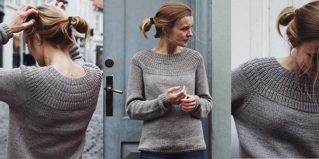 Twist front sweater knitting pattern