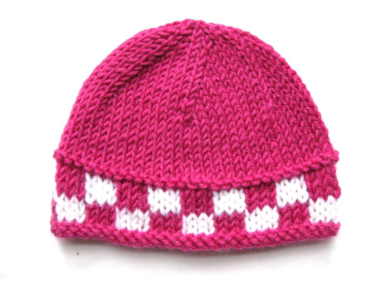 Two color beanie knitting pattern