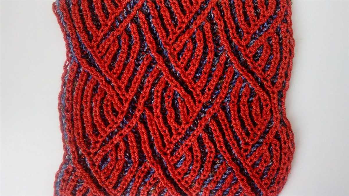 Two color knitting patterns scarf