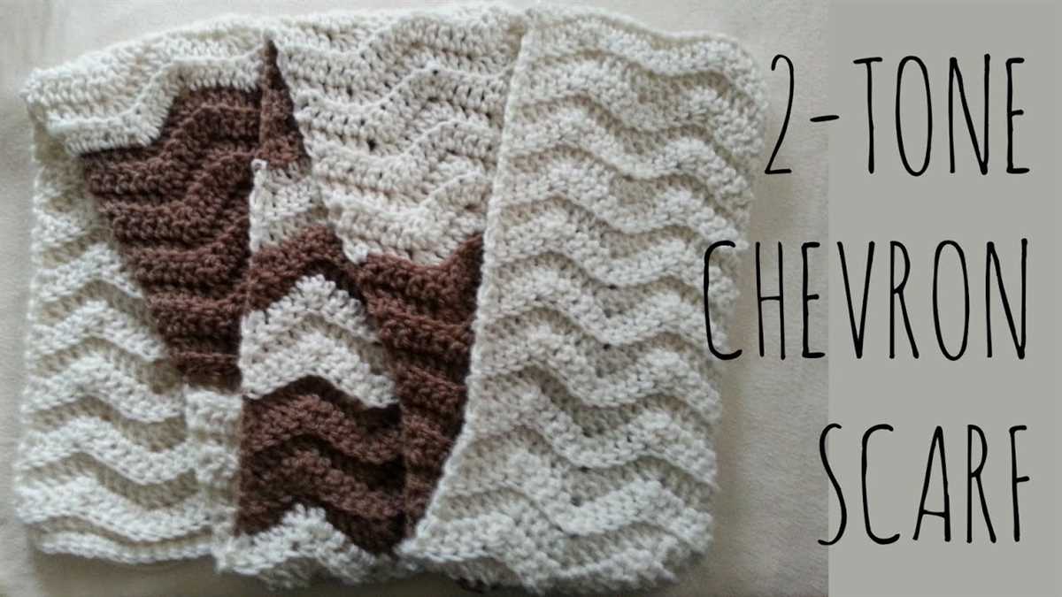 Two color knitting patterns scarf