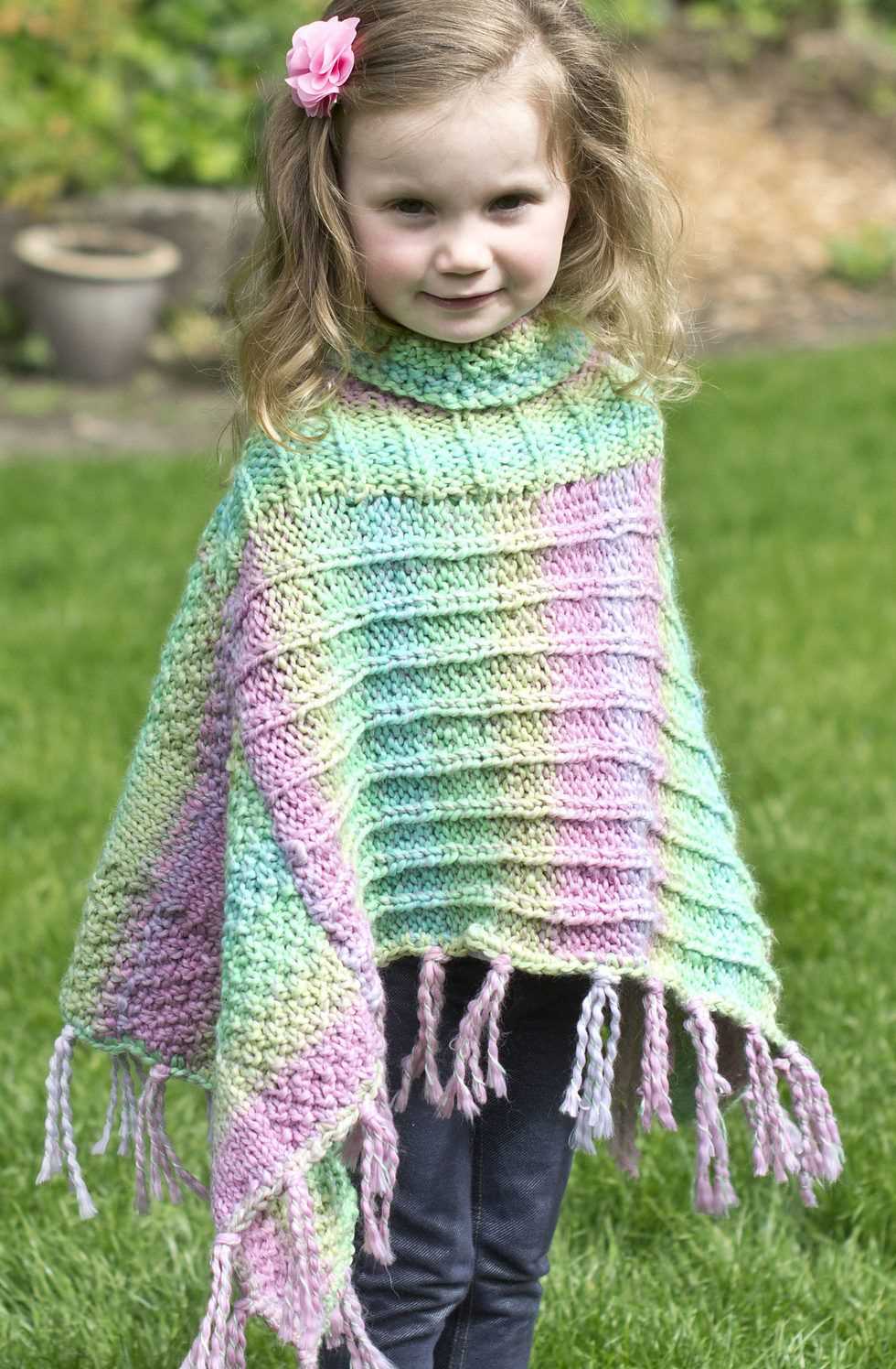 Two rectangle poncho knitting pattern