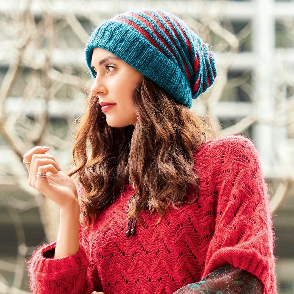 Two color beanie knitting pattern