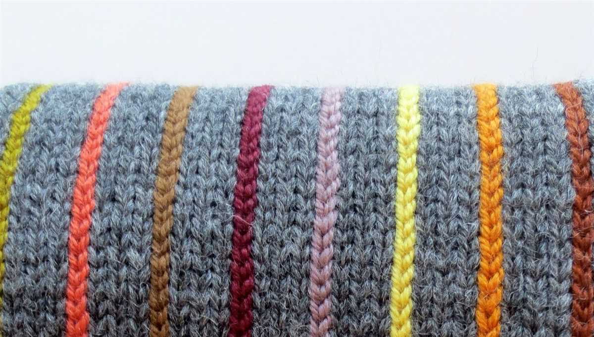 Vertical striped scarf knitting pattern
