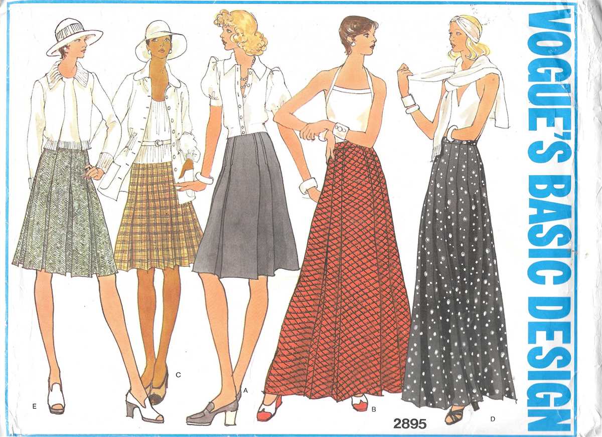 Vintage knit skirt pattern